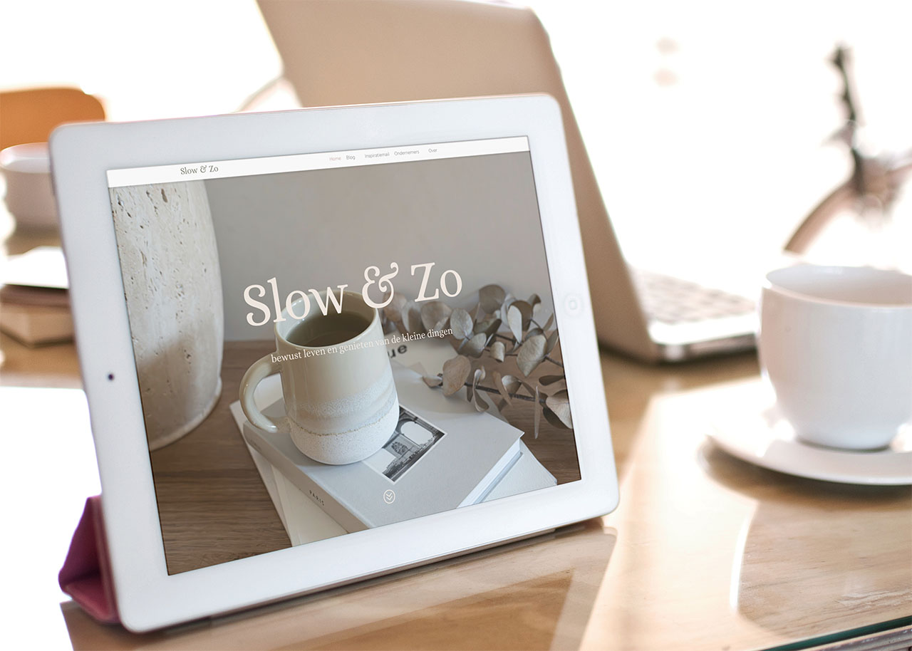 Slow & Zo - mock up ipad